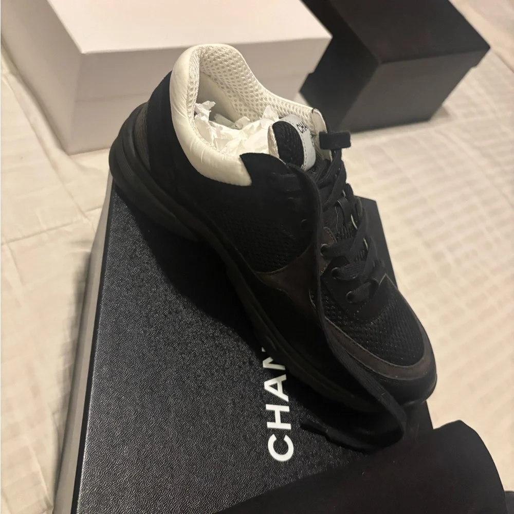 Chanel Monochrome Athletic Sneakers - Picture 6 of 9